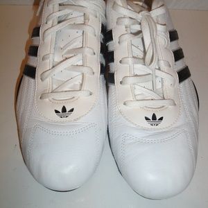 Adidas White/Black Leather Track Shoe